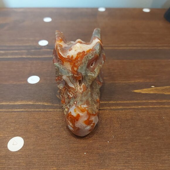 Carnelian & Durzy Crystal Dragon Head - Picture 4 of 9